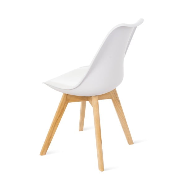 2 baltų kėdžių su bukmedžio kojomis rinkinys Bonami Essentials Retro-image-2