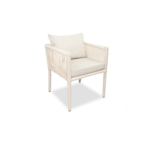 Iš dirbtinio rotango sodo valgomojo komplektas smėlio spalvos 6 žmonėms Vera 150 – Floriane Garden-image-2