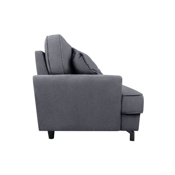 Tamsiai pilka trijų vietų sofa "Kooko Home Salsa-image-3