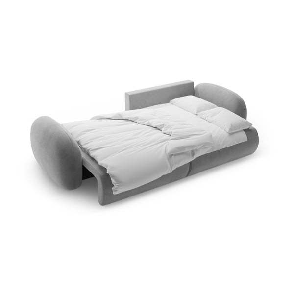 Tamsiai pilkos spalvos iš velveto sulankstoma/su sandėliavimo vieta kampinė sofa Tonale – Cosmopolitan Design-image-4