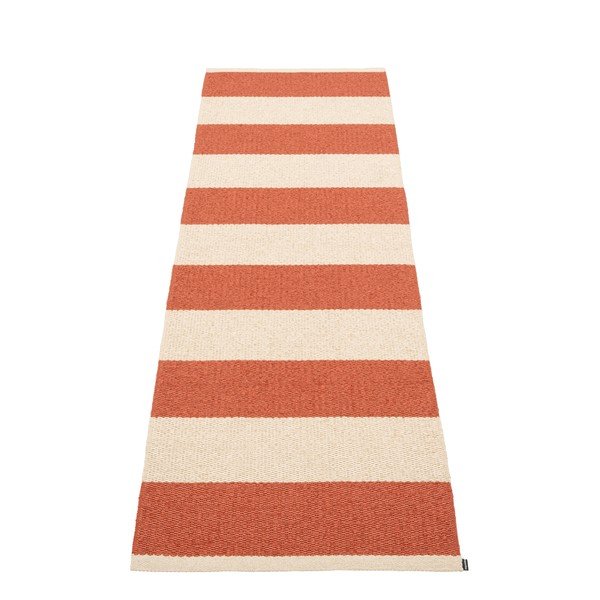 Raudonos plytų spalvos/kreminės spalvos lauko kilimas 70x225 cm Bob Brick – Pappelina