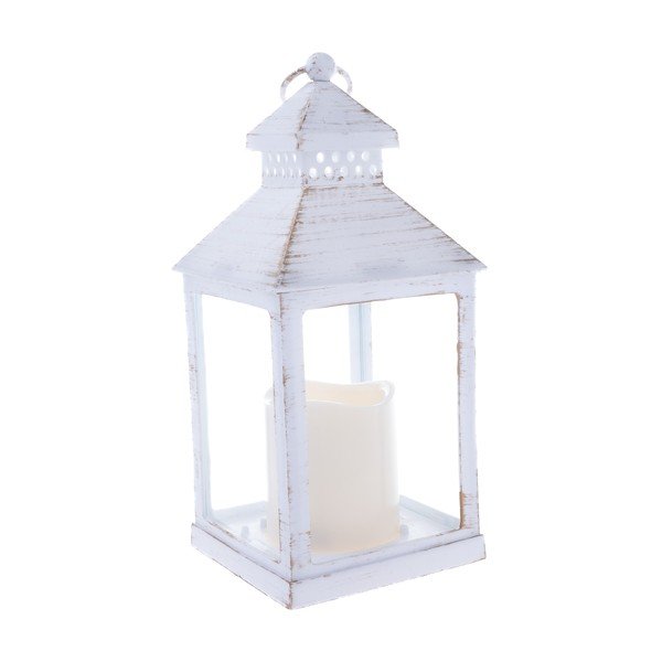 Baltos spalvos LED žibintas reikia baterijų (aukštis 20 cm) – Dakls-image-1