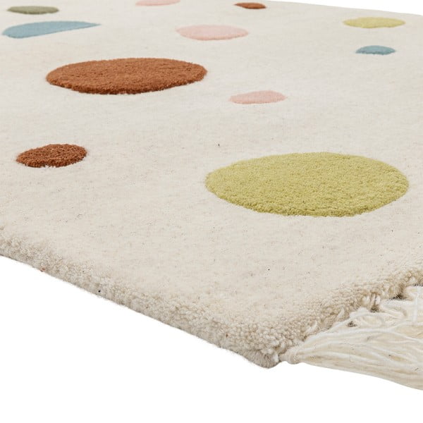 Iš vilnos vaikiškas kilimas kreminės spalvos 90x140 cm Clennie – Bloomingville Mini-image-4