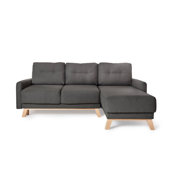 Tamsiai pilka modulinė kampinė sofa-lova Bonami Selection Pop-image-2