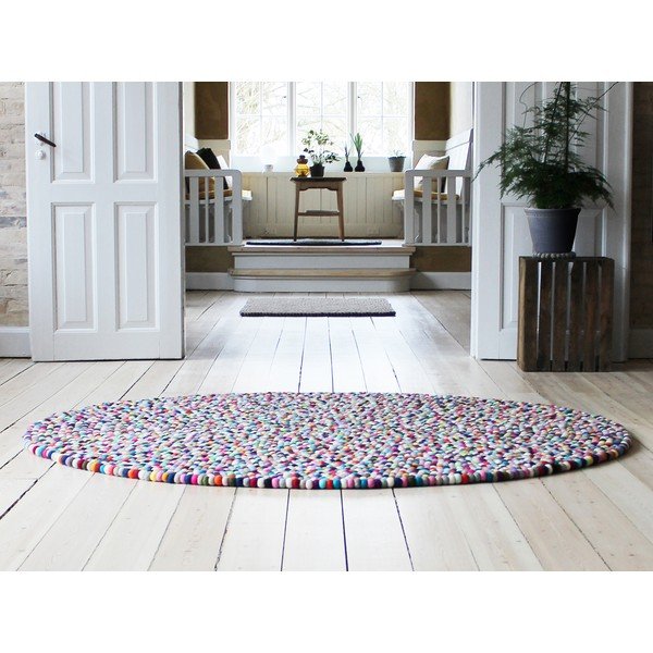 Margas vilnos kilimas Wooldot Ball Rugs Multi Pang, ⌀ 200 cm-image-2