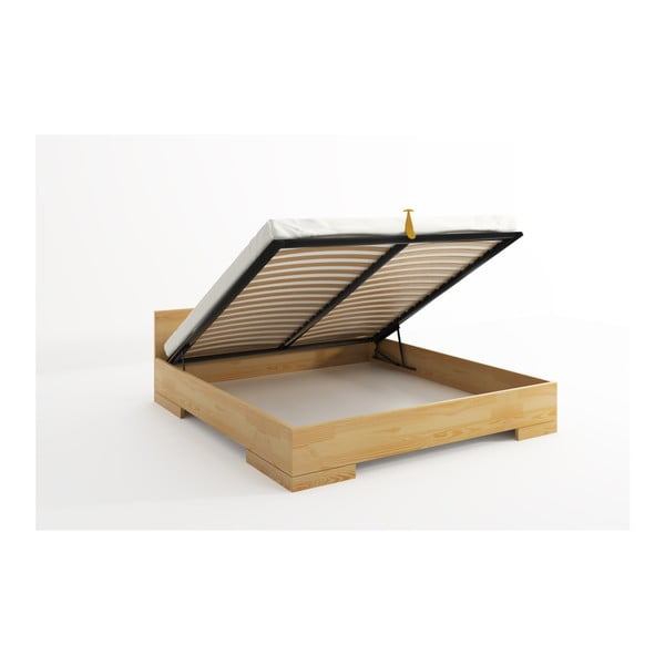 Pušies dvigulė lova su daiktadėže SKANDICA Spectrum, 140 x 200 cm-image-4