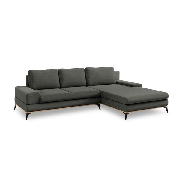 Tamsiai pilka sofa-lova Windsor & Co Sofas Planet, dešinysis kampas-image-2