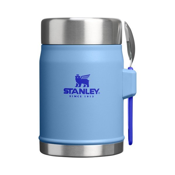 Mėlynos spalvos iš nerūdijančio plieno maistui termosas 400 ml Legendary Food Jar + Spork Blue Sky – Stanley