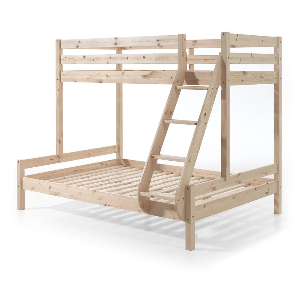 Dviaukštė lova iš pušies medienos Vipack Pino Martin, 140 x 200 cm