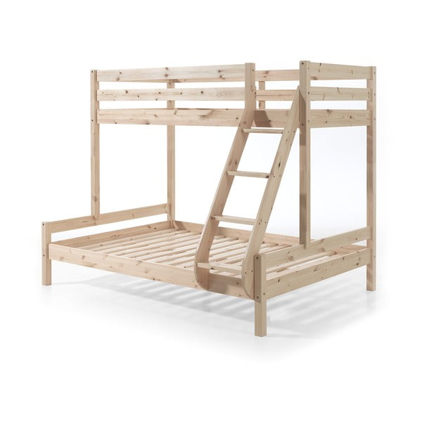 Dviaukštė lova iš pušies medienos Vipack Pino Martin, 140 x 200 cm