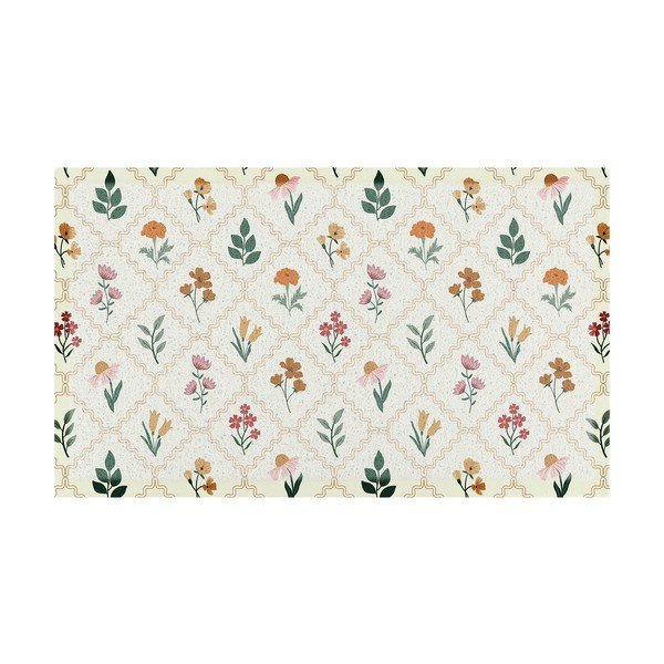 Iš PVC grindų kilimėlis 40x70 cm Vintage Floral Stamp – Artsy Doormats