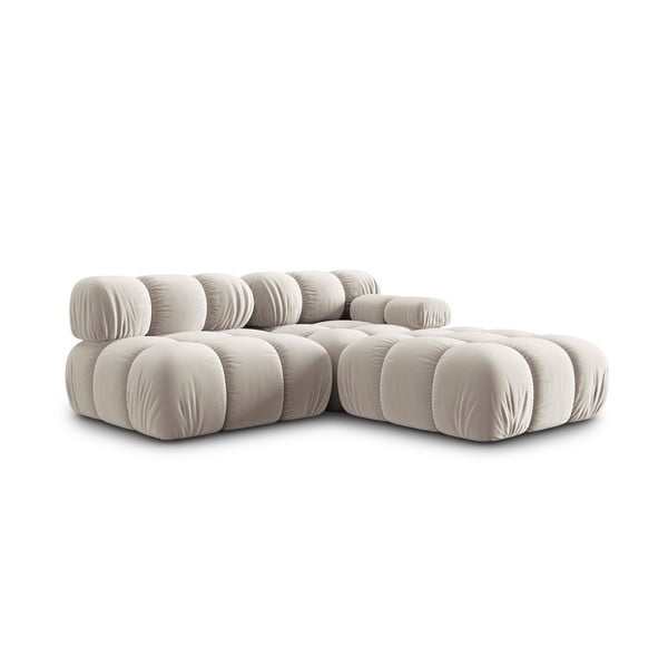 Iš velveto sofa smėlio spalvos 282 cm Bellis – Micadoni -image-4