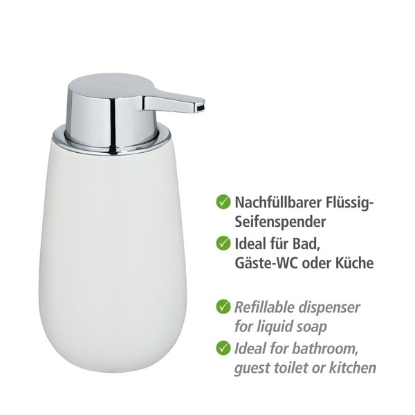 Baltas keraminis muilo dozatorius Wenko Badi-image-2