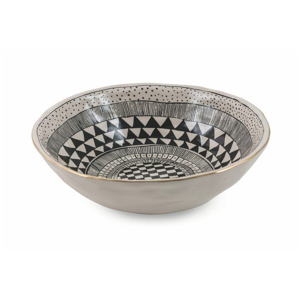 Juodos keramikos salotinė "Villa d'Este Masai", 23 cm skersmens-image-1