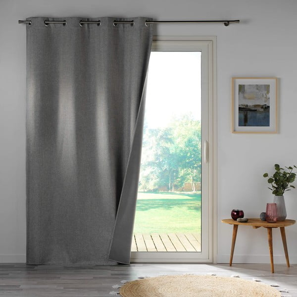 Visiškai užtemdo užuolaida šviesiai pilkos spalvos 140x260 cm Crepuscule – douceur d'intérieur-image-2