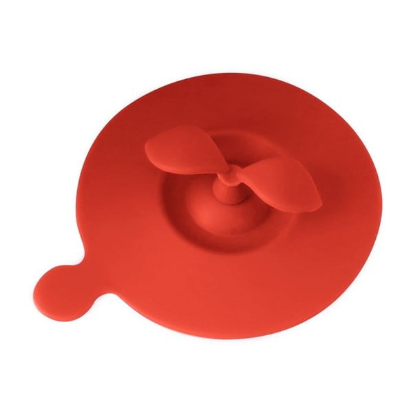 Silikoninis dangtelis puodeliams "Vialli Design Leaves", raudonas