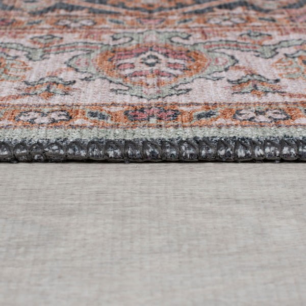 Skalbiamas rožinės spalvos kilimas 152x230 cm Briony Traditional – Flair Rugs-image-4