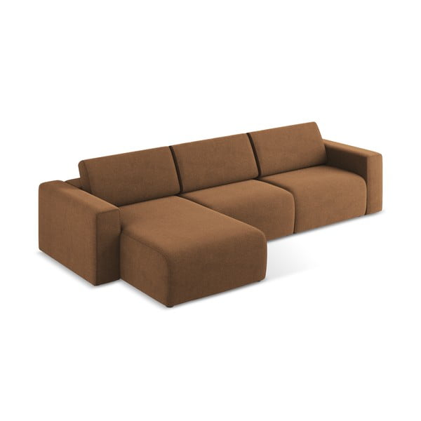 Rudos spalvos modulinė kampinė sofa (su kairiuoju kampu) Kalea – Makamii-image-3
