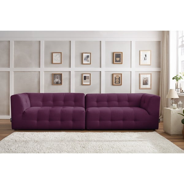 Tamsiai violetinė sofa 324 cm Kleber - Bobochic Paris-image-1
