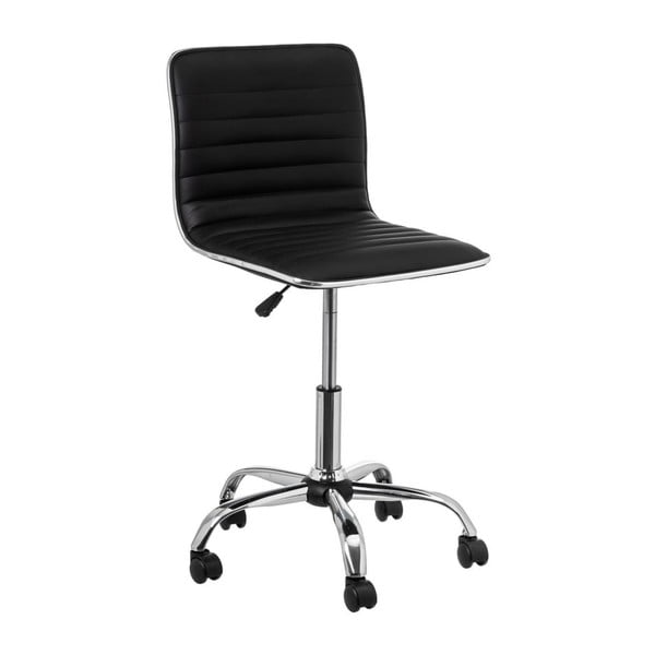Iš dirbtinės odos biuro kėdė juodos spalvos – Casa Selección