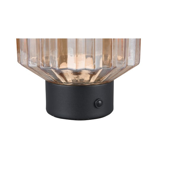 Stalinis šviestuvas juodos spalvos/smėlio spalvos LED su pritemdymo funkcija (aukštis 19,5 cm) su stiklo gaubtu Lord – Reality-image-3