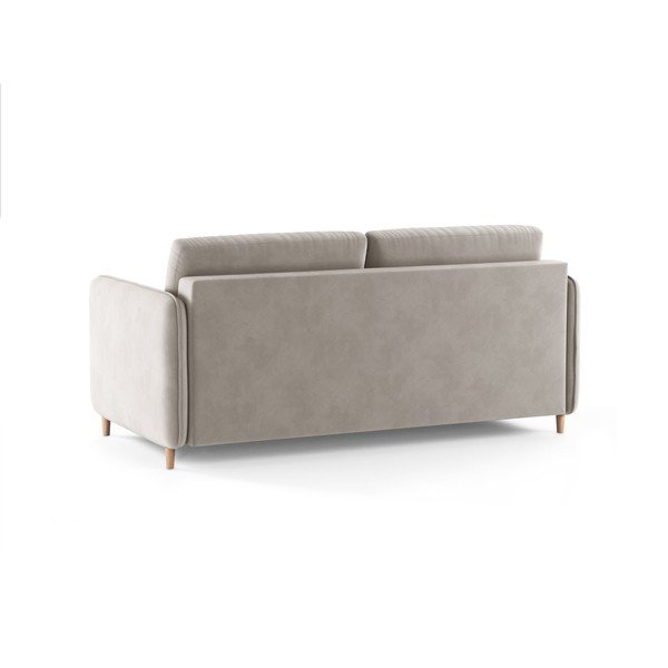 Smėlio spalvos sofa miegojimui iš velveto 184 cm – Micadoni -image-3