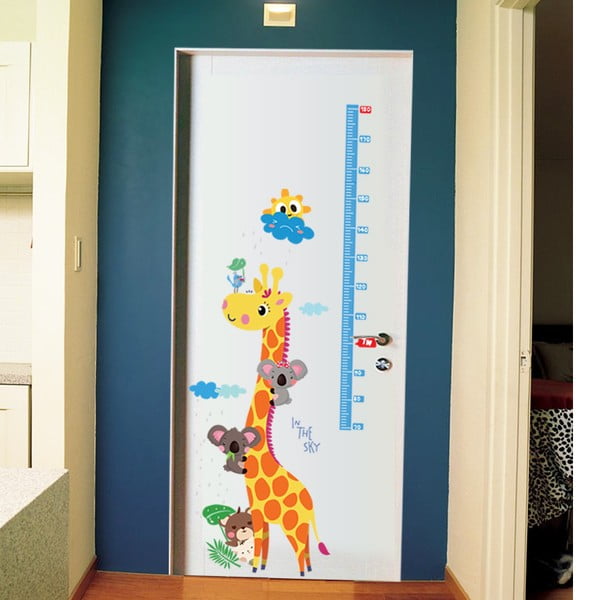 Metras vaikų lipdukas ant durų/ant sienos 60x120 cm Giraffe & Koalas – Ambiance-image-3