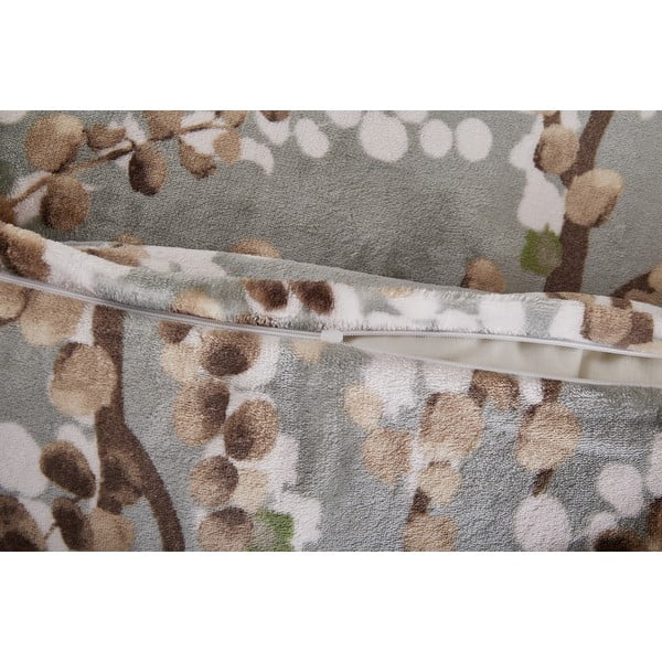 Pilkos spalvos iš mikropliušo viengulė patalynė 140x200 cm Branches – My House-image-3