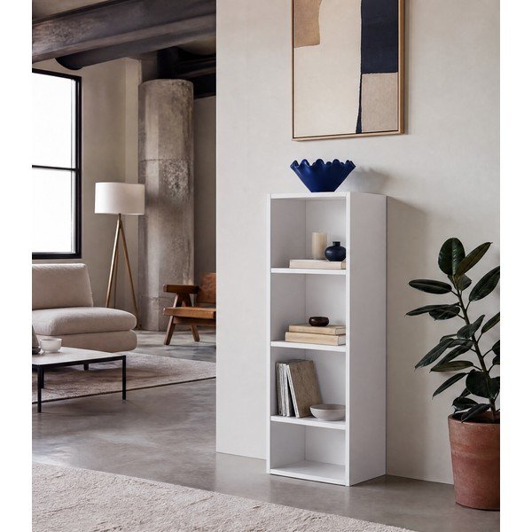 Baltos spalvos knygų spinta  30x106x24 cm Cube – Casa Selección-image-3