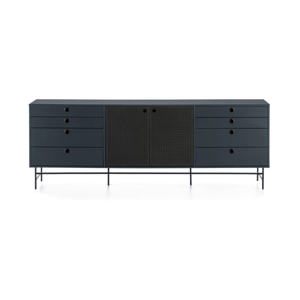 Juodos ir mėlynos spalvos komoda Teulat Punto, plotis 212 cm-image-3