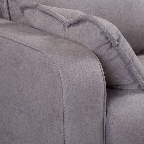 Pilka kampinė sofa (dešinysis kampas) Beata - Ropez-image-1