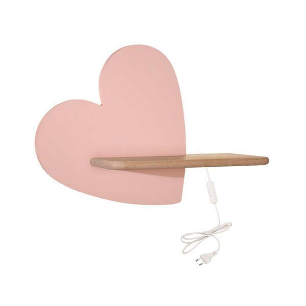 Rožinis vaikiškas šviestuvas Heart - Candellux Lighting