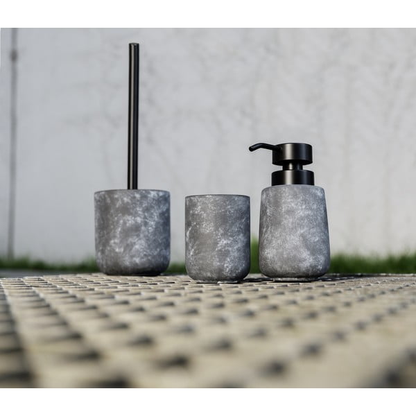 Pilkos spalvos iš keramikos tualeto šepetys Sacile – Wenko-image-1