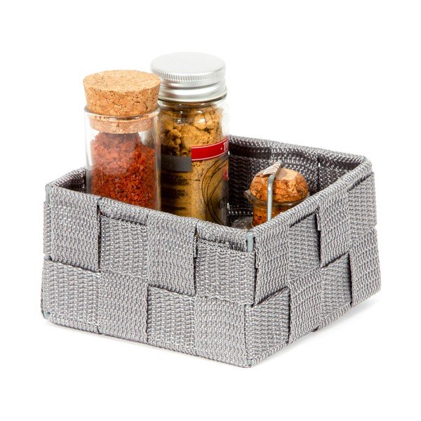 Pilka vonios kambario dėžutė daiktams Compactor Tent, 12 x 12 cm-image-1