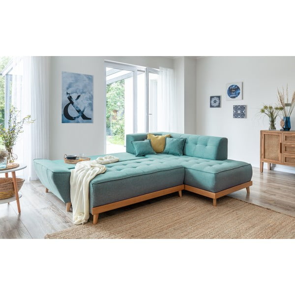 Sulankstoma kampinė sofa turkio spalvos (su dešiniuoju kampu) Dazzling Daisy – Miuform-image-4