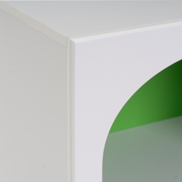 Knygų spinta  baltos spalvos/žalios spalvos 40x100 cm – Casa Selección-image-3