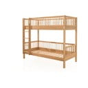 Dviauktė iš ąžuolo masyvo vaikiška lova natūralios spalvos 90x200 cm Forrest – Vipack