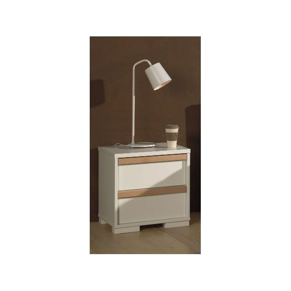 Vaikiškas naktinis staliukas baltos spalvos London – Vipack-image-4