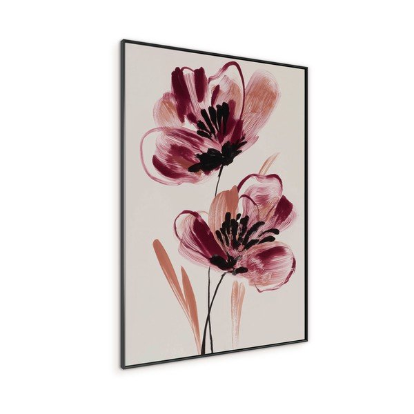 Spausdintas paveikslas su rėmeliu/tapyba ant drobės 70x100 cm Burgundy Blooms – Styler-image-4