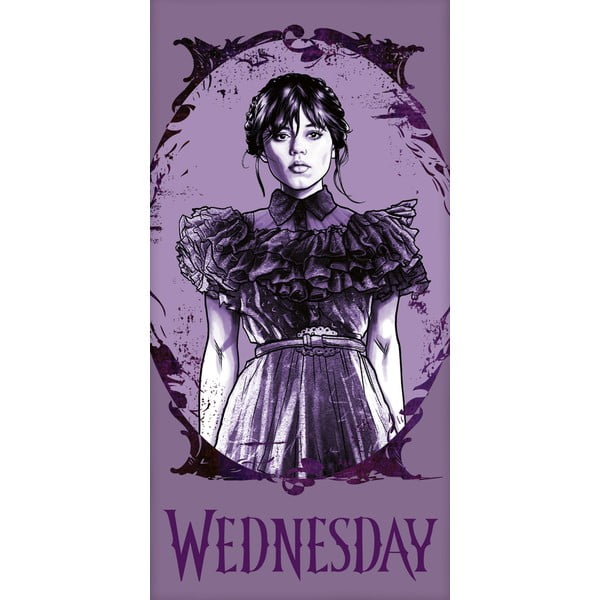 Iš medvilnės vaikiškas rankšluostis violetinės spalvos 70x140 cm Wednesday – Jerry Fabrics