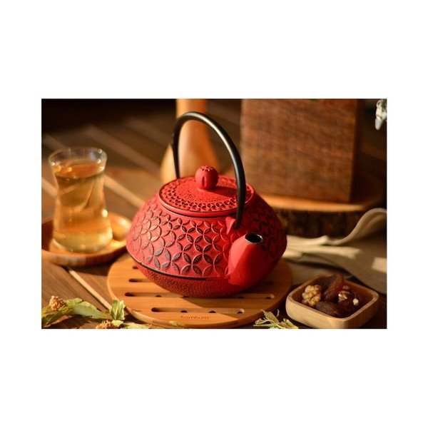 Raudonas ketaus arbatinukas Bambum Taşev Linden, 800 ml-image-1