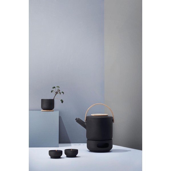 Juodos spalvos iš molio arbatinukas 1,25 l Theo – Stelton-image-4