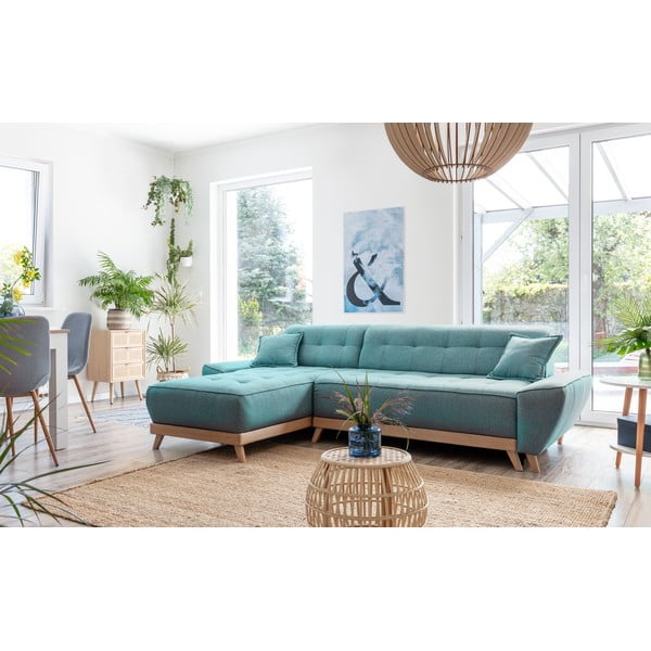 Sulankstoma kampinė sofa turkio spalvos (kintama) Dazzling Daisy – Miuform-image-4