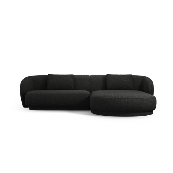 Kampinė sofa juodos spalvos Camden – Cosmopolitan Design