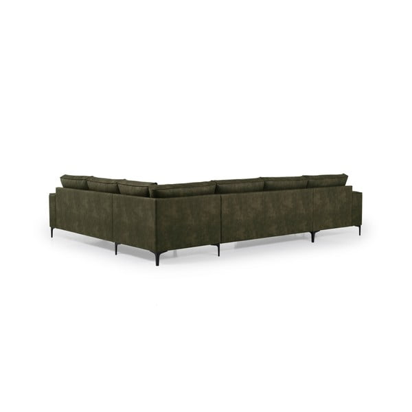 Iš dirbtinės odos kampinė sofa žalios spalvos (su kairiuoju kampu) Copenhagen – Scandic-image-2