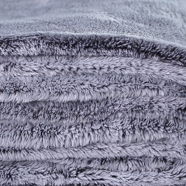 "DecoKing Fluff" Medžio anglių pilkos spalvos mikropluošto antklodė, 220 x 240 cm-image-2