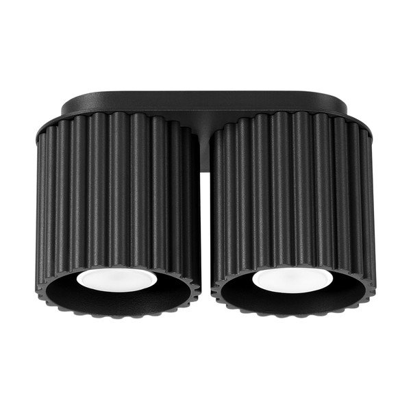 Juodos spalvos iš metalo taškinis šviestuvas 10x21 cm Zora – Sollux