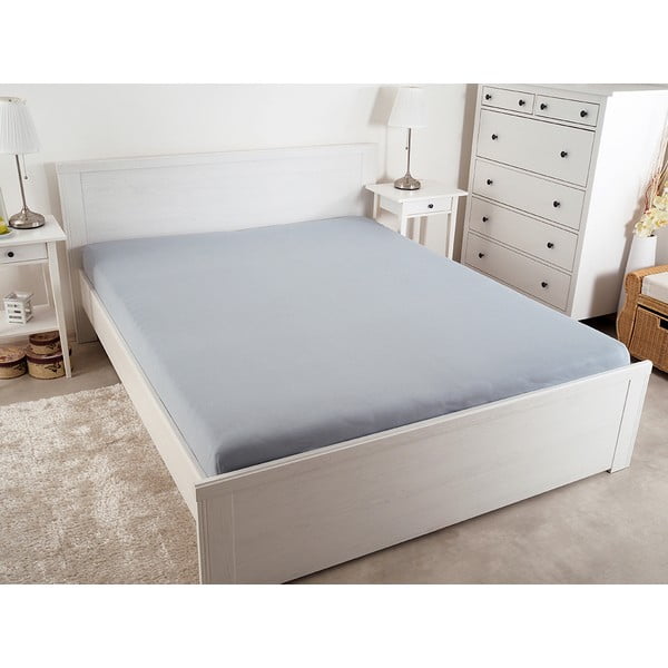 Paklodė pilkos spalvos su guma 200x220 cm – B.E.S.-image-2