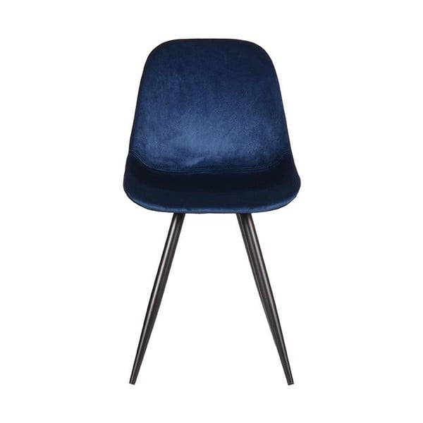 Valgomojo kėdės iš aksomo tamsiai mėlynos spalvos 2 vnt. Capri  – LABEL51-image-2