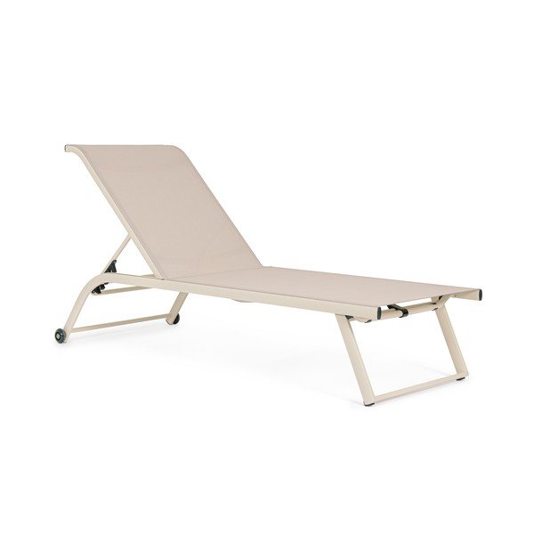Natūralios spalvos metalinis sodo šezlongas Taylor – Bizzotto
